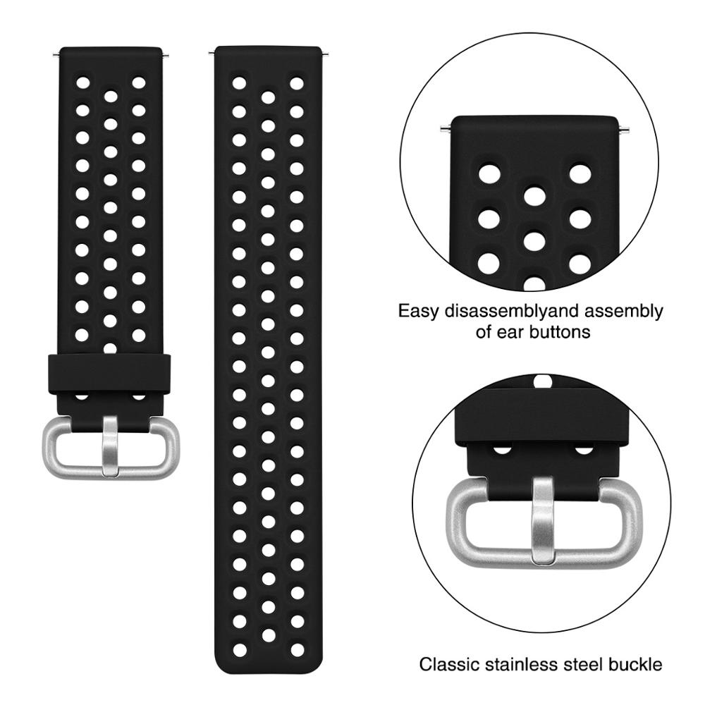 22mm armbånd silikon pustende reim huawei klokke  gt 2e bånd for huawei  gt2 46mm klokke rem erstatning armbånd tilbehør