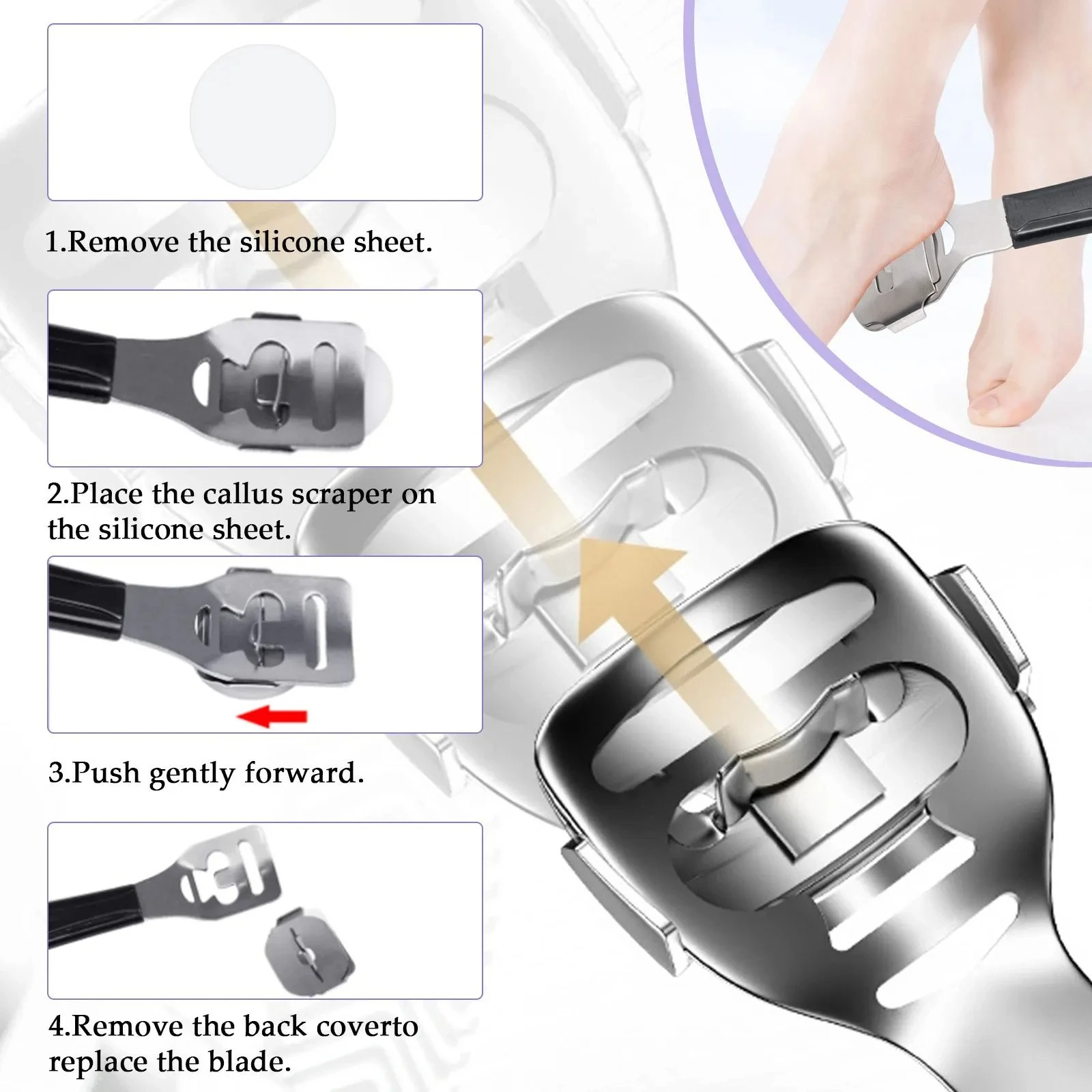 Pedicure Kit 10 in 1 Pedicure Tools Set Foot Rasp Peel Callus Dead Skin Remover Feet Care Pedicure