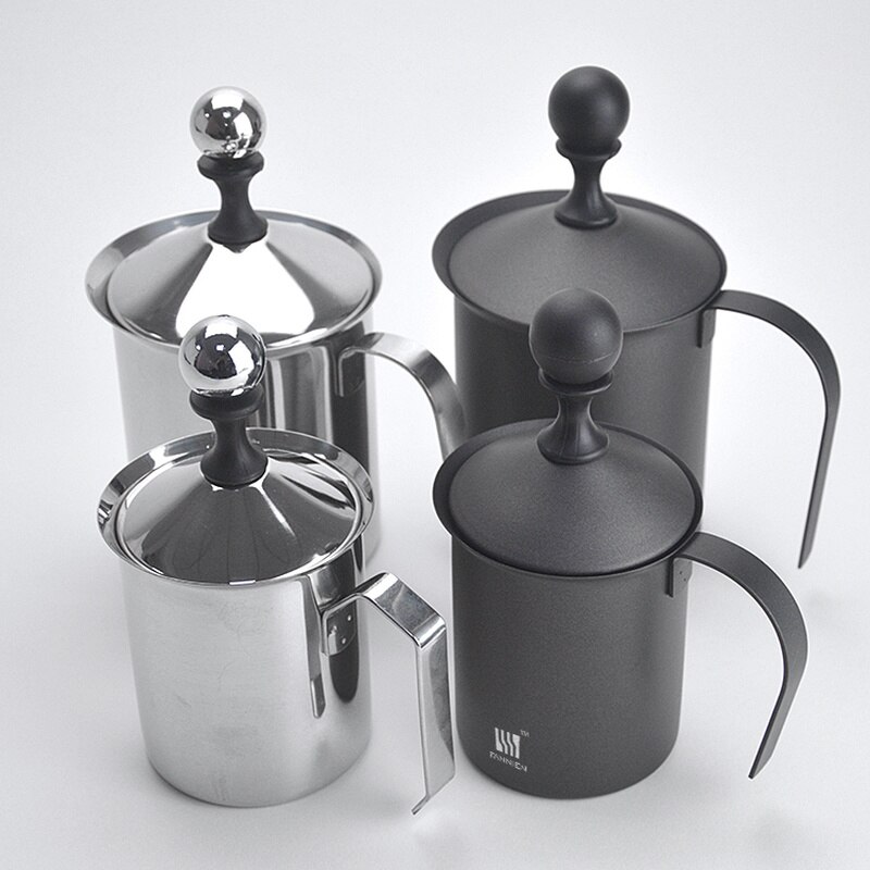 500/800ML Manual Milk Frother Stainless Steel Cappuccino Milk Creamer Milk Foam Mesh Coffee Foamer Creamer Kitchen Applicance