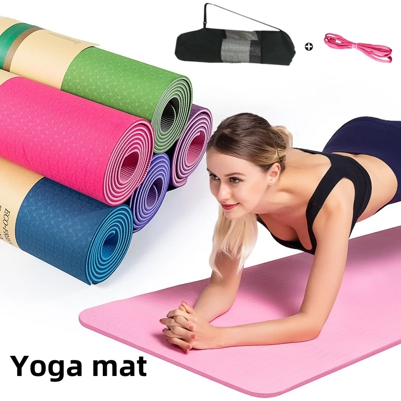 183*61*0.6cm halkfria yogamattor tjock träningsmatta pilates reformer yogatillbehör hemmagymutrustning gymnastik meditationsmatta
