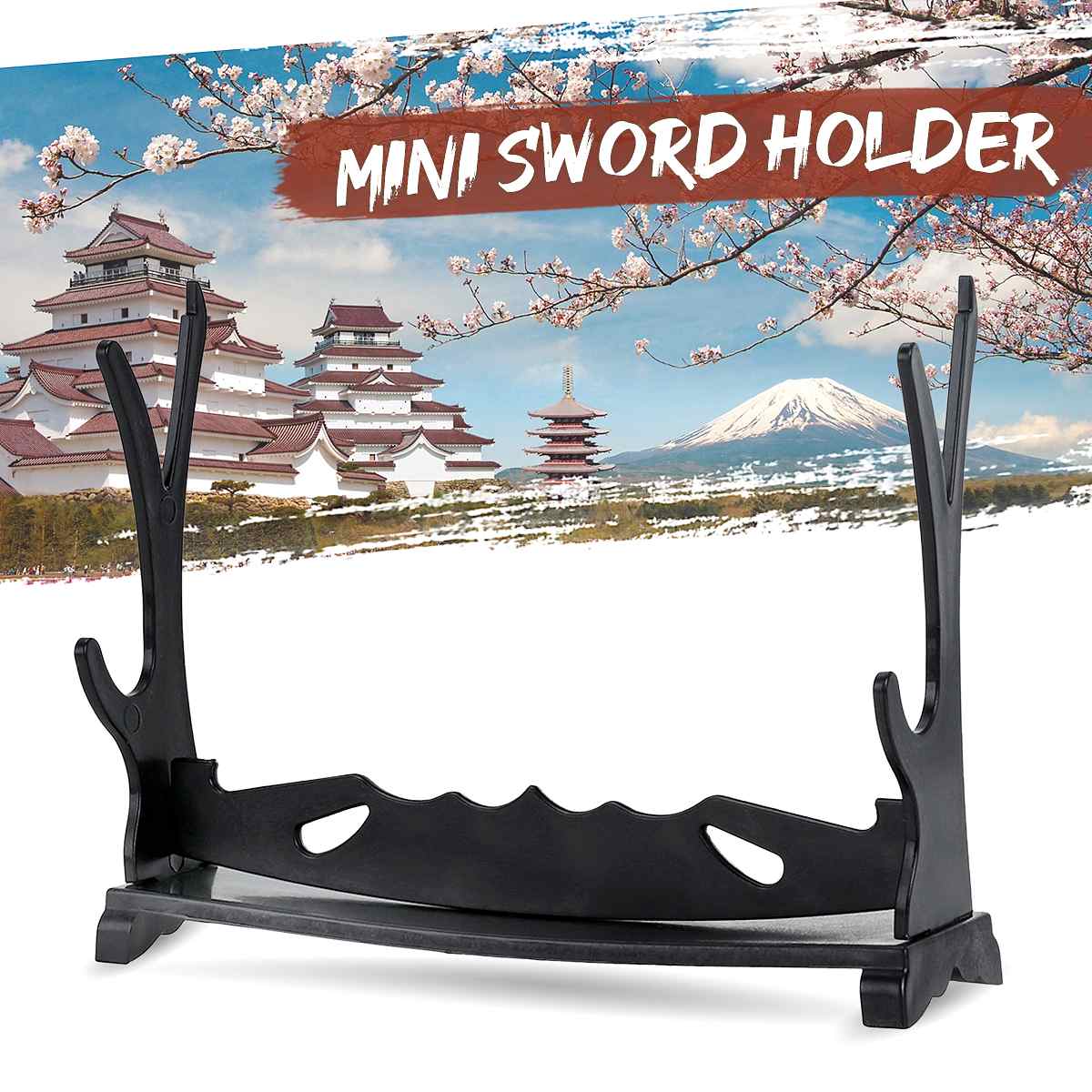 1pc Mini Wall Mount Samurai Sword Holder Katana Holder Stand Hanger Bracket Rack Display Base Home Decoration Accessories Crafts