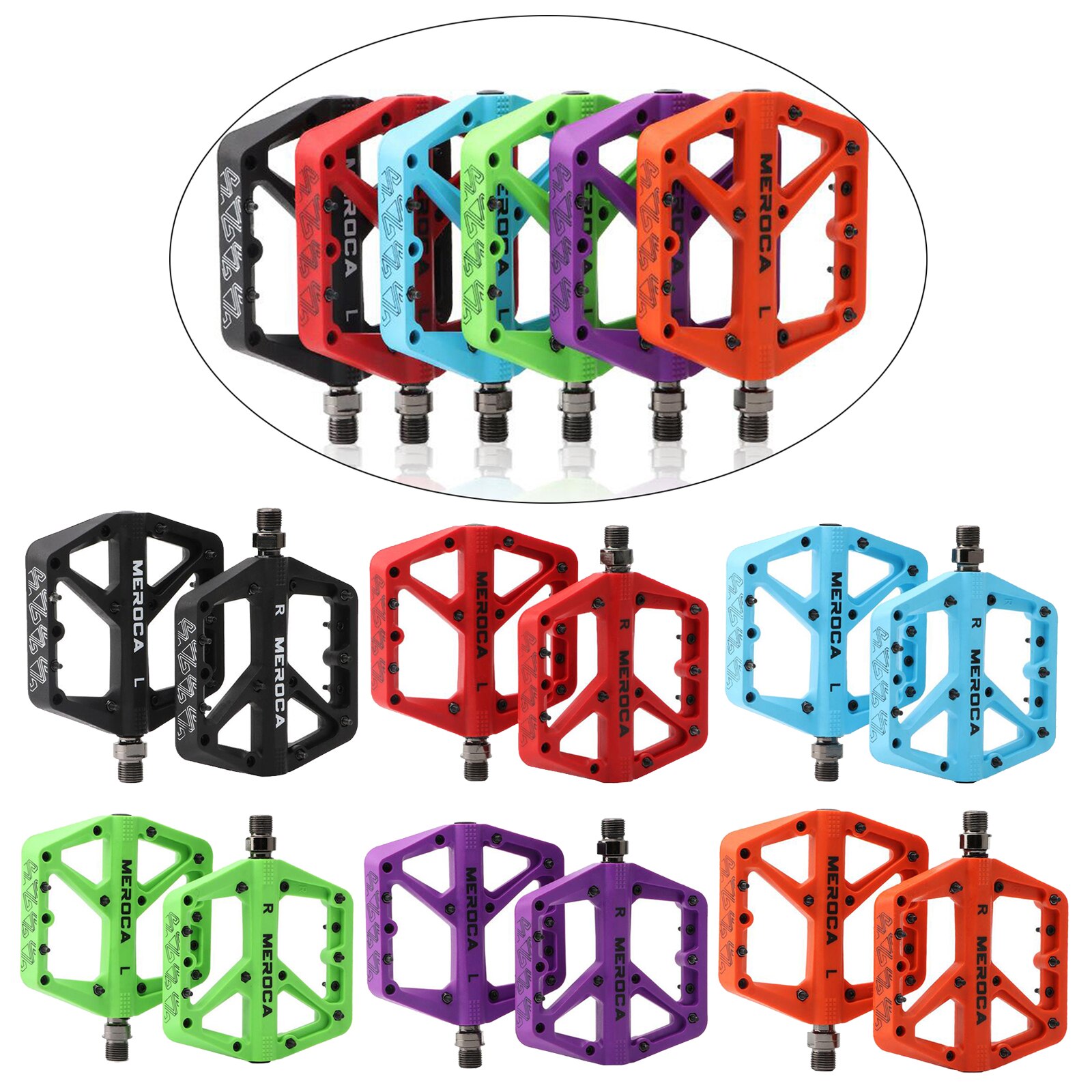 Bicycle Mountain Bike Pedals BMX Sealed Bearing 9/16'' Wide Platform Mongoose Part Platform Cleats Mini Peddles Stamp