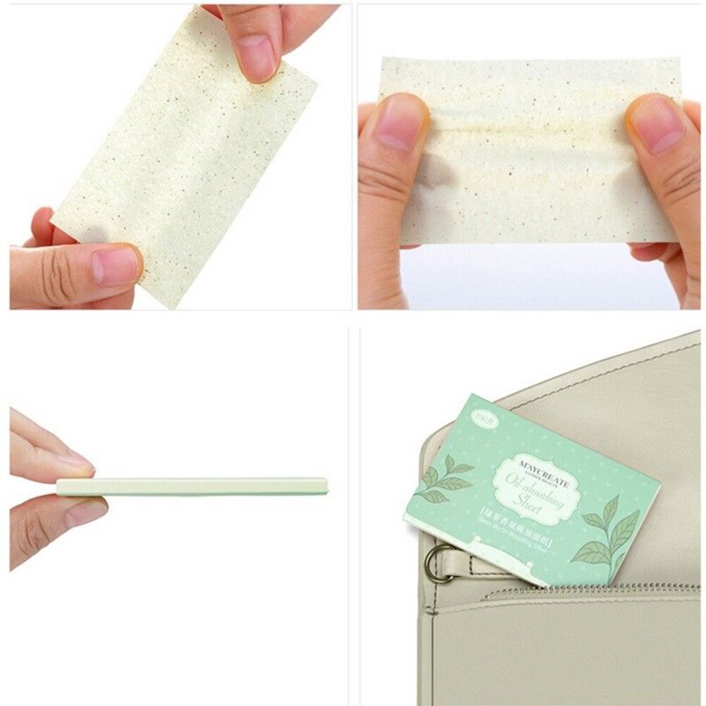 100 stk korea velduftende silkepapir ansigtsolie absorberende papir plantefibre åndbar blotting lommetørklæde farve tilfældig