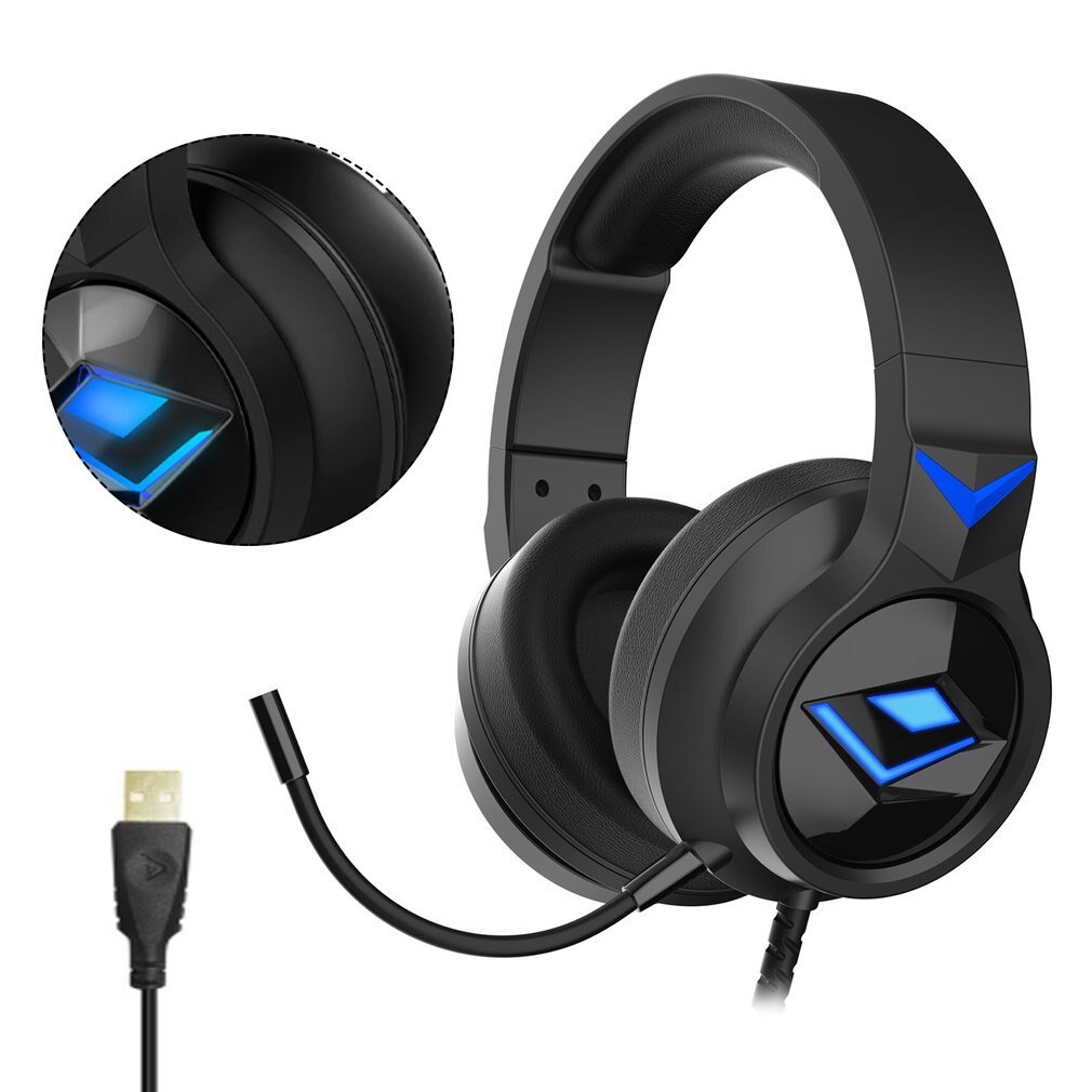 Bedrade Headsets Comfortabele 7.1 Kanalen Met Mic 3D Stereo Muziek Over-Ear Hoofdtelefoon Game Headset Voor Laptop Headset