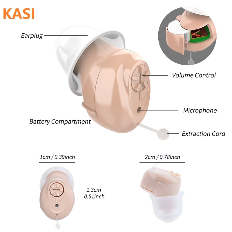Usynligt høreapparat ørehøreapparat cic høreapparat mini lydforstærker høreapparater høreapparat til ældre