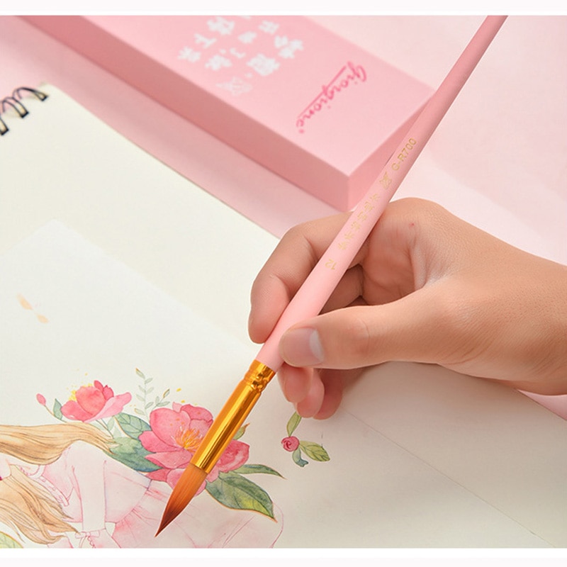 7pcs Giorgione Watercolor Paint Brush Set Multi-Shape Paint Brush For Gouache/Acrylic/Oil Painting Children Drawing Art Supplies