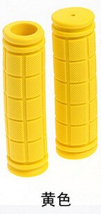 1 par de cor de borracha aperto da bicicleta guiador conjunto mountain bike alça antiderrapante peças de bicicleta equipmen: YELLOW