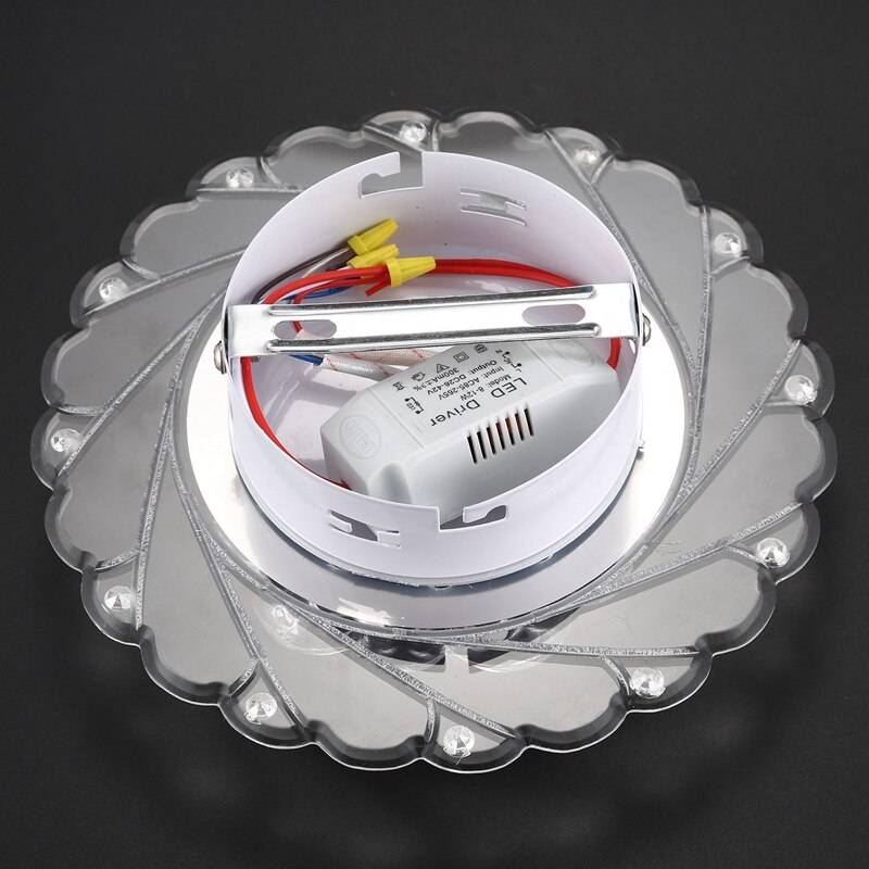 Energiebesparende heldere plafondlamp kroonluchter plafondlamp led kristallicht moderne kroonluchterlamp plafondlamp lamp wit +