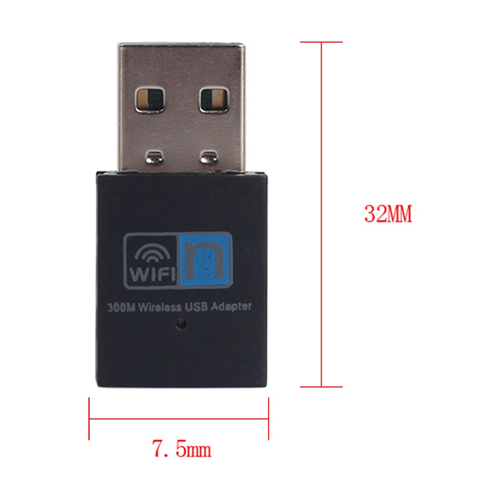 300Mbps Wifi Usb Netwerkkaart Dongle Draagbare Draadloze Internet Adapter Signaal Ontvanger Voor Laptop Notebook Pc