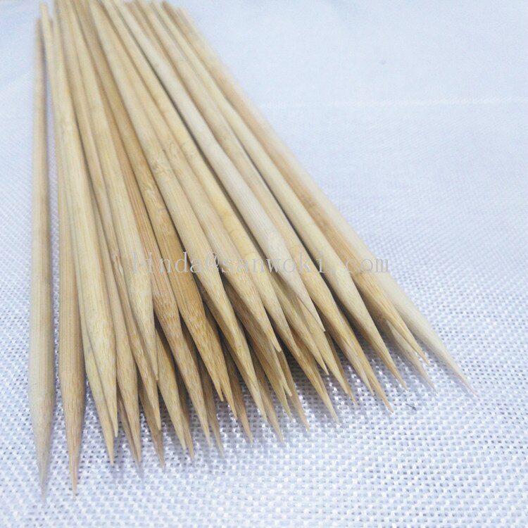 200pcs 6mm*60cm Candied fruit Sticks barbecue skewers Kebab Skewers Potato tower sticks for BBQ Candy floss Bamboo sticks