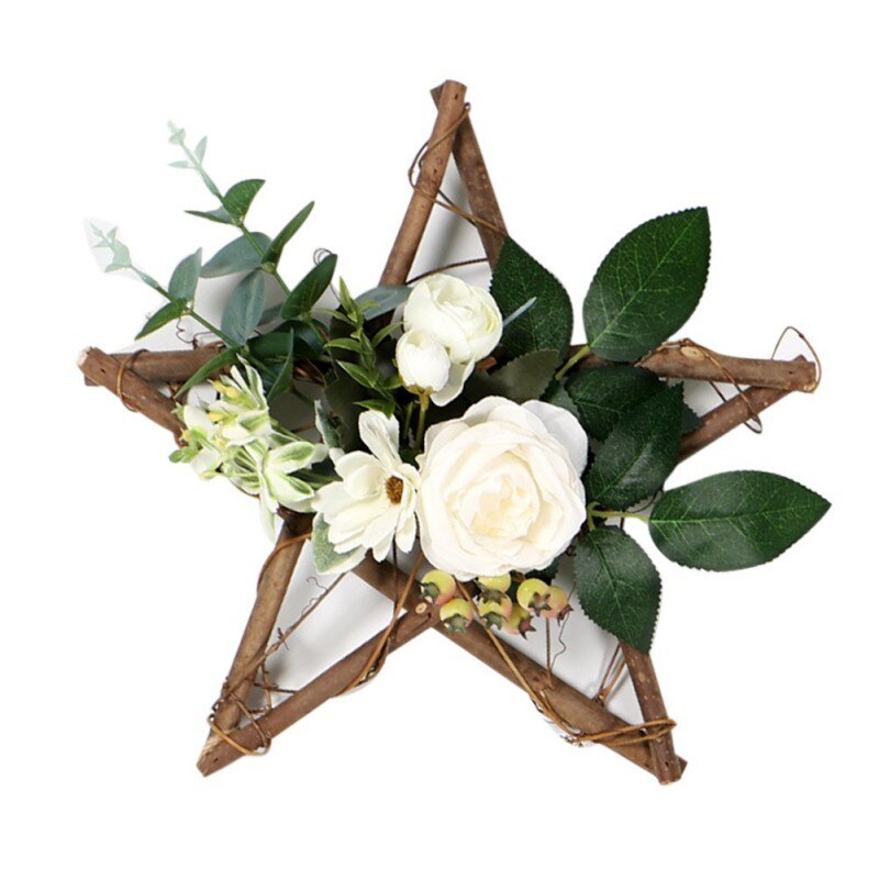 Artificial Five-pointed Star Flower Indoor Outdoor Garland Simulation Rose Easter Bouquet Mother's Day Home Decoration: Tyep A