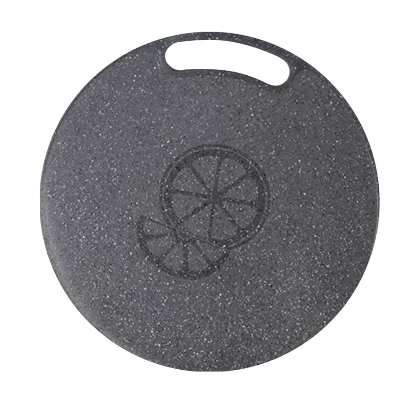 1Pc Imitation Marble Chopping Block Plastic Cutting Board Round Rectangle Hangable Fruit Vegetable Chopping Board: 1Pc 35x0.8CM