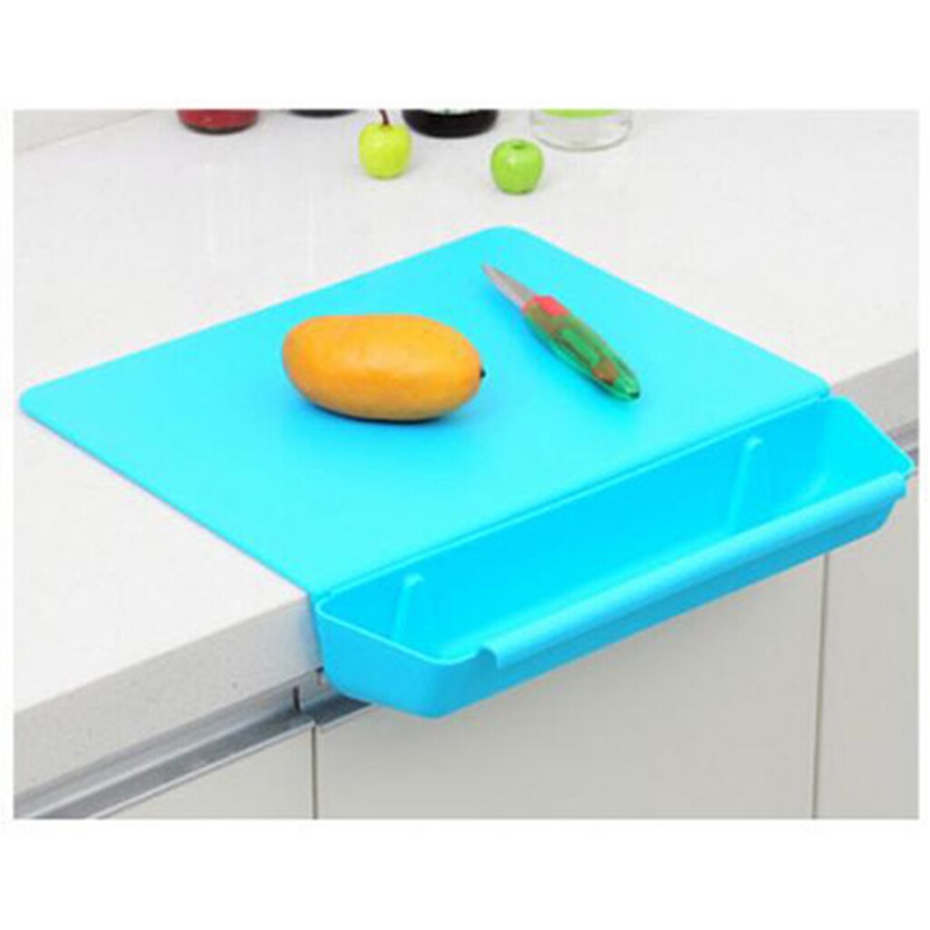 Kitchen Detachable Cutting Chopping Board w/ Storage Groove Trough Durable
