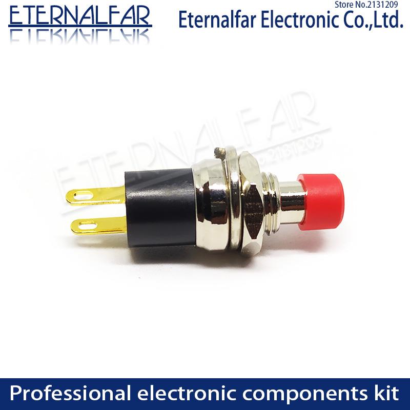 ON-OFF 1A 250V 3A 125V AC DC High Self-Locking SPST Normally Open Mini Push Switch 7MM Small Button With Gold-plated