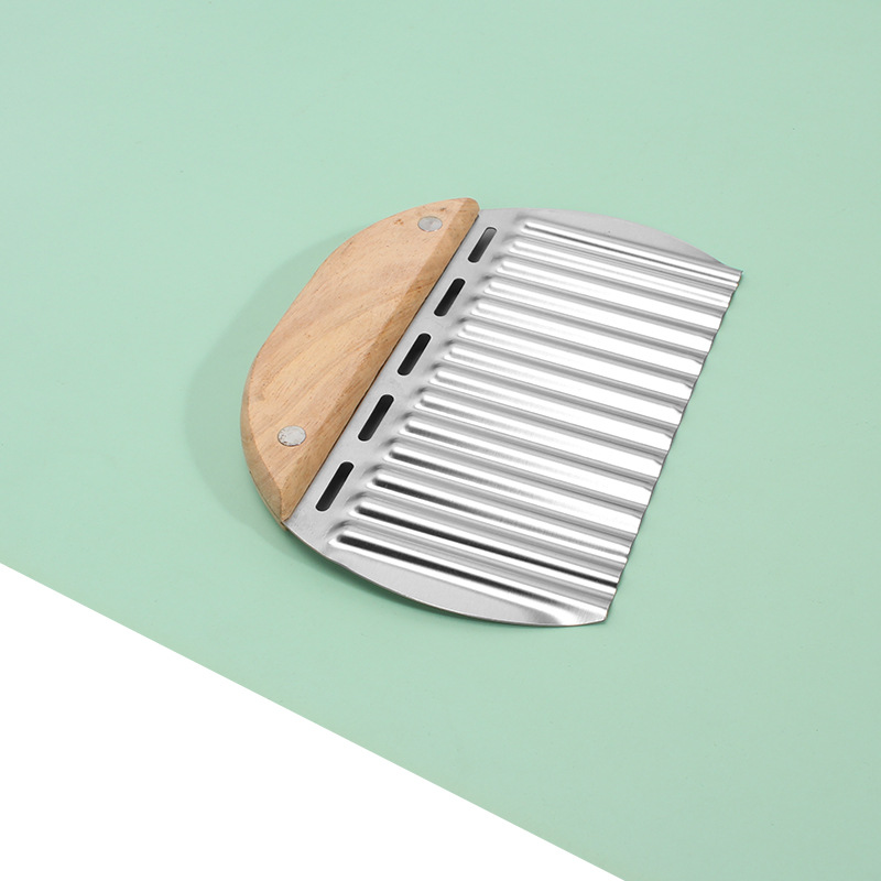 Coupe-pâtisserie en acier inoxydable, grattoir à farine, échelle de hachoir, coupe-pâte à Pizza, couteau ondulé, trancheur de frites