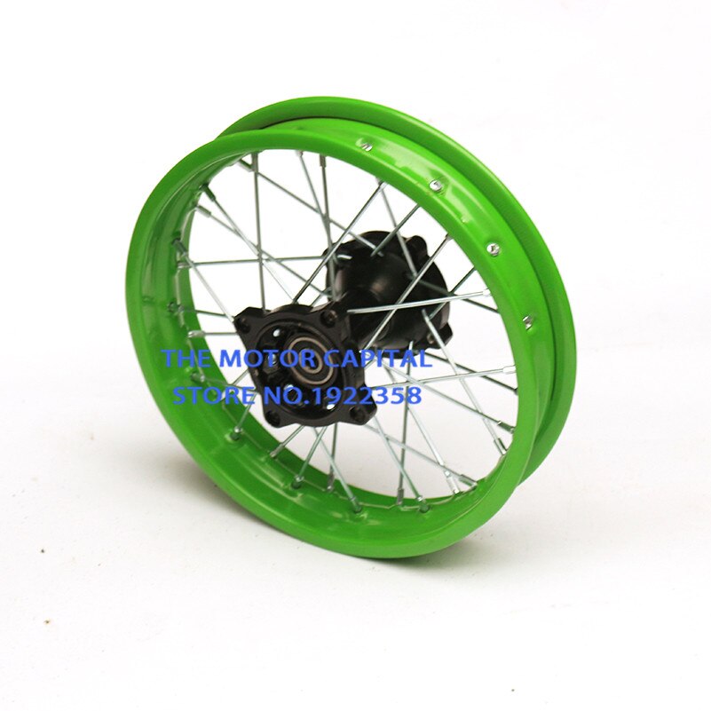 12 inch Green rear wheel Rims 12mm 1.85x12 for Dirt Bike Pit Bike small off road motorcross CRF wheel Wheels