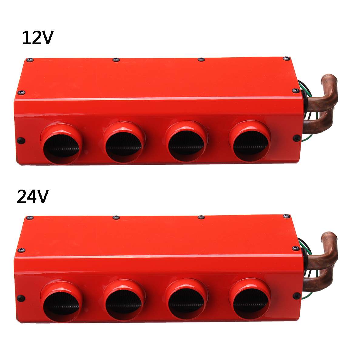 12v 24v yleinen autolämmitin automaattinen talvenlämmittimen lämmityspuhallin 4 -porttinen rautainen kompakti auton sähkölämmittimen sulatus