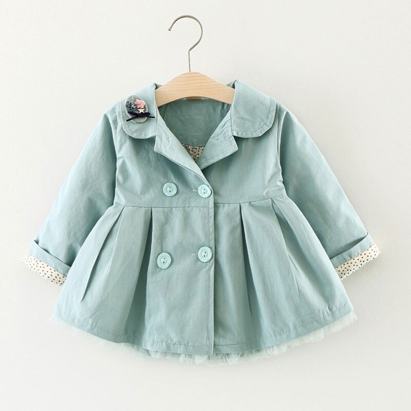 Spring Autumn Trench Coat for Newborn Baby Girl Warm Outerwear Sport Clothes Infant Baby Jackets Todder Cotton Cute Clothing