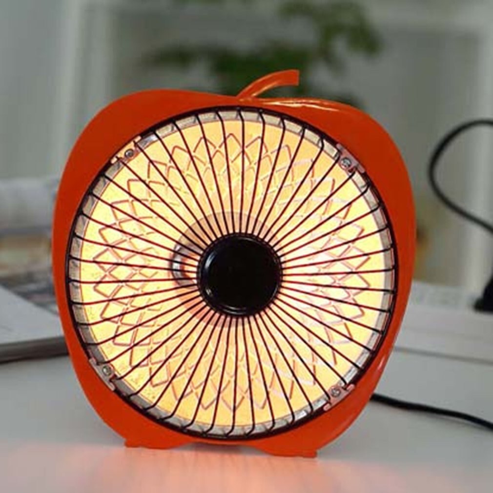 Winter mini elektrische kachel zonne-energie 6 inch cartoon elektrische kachel kantoor desktop kachel kleine kachel ventilator oranje