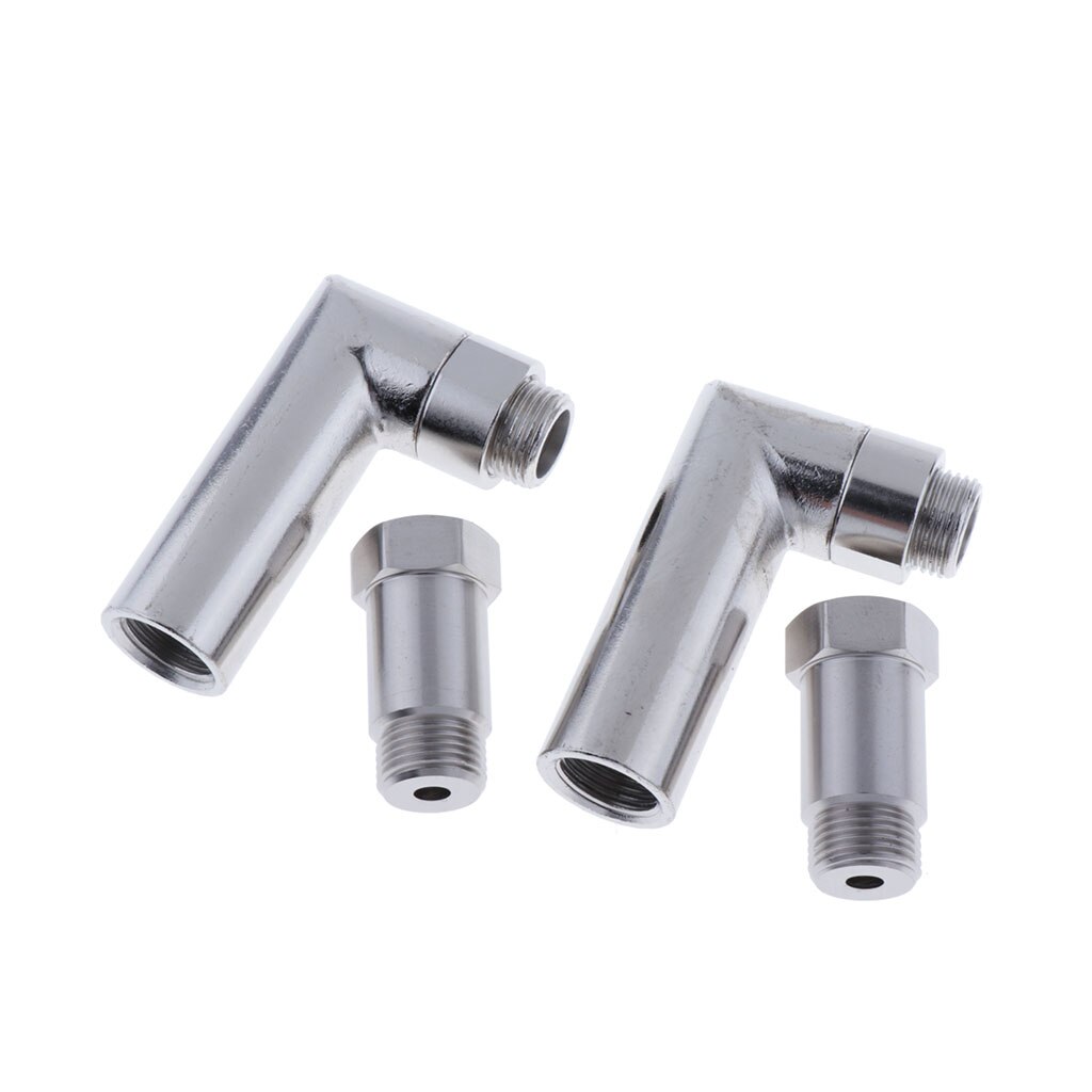 2pcs Oxygen Sensor Angled Adapter Extender Bung Adaptor Extension O2 Spacer