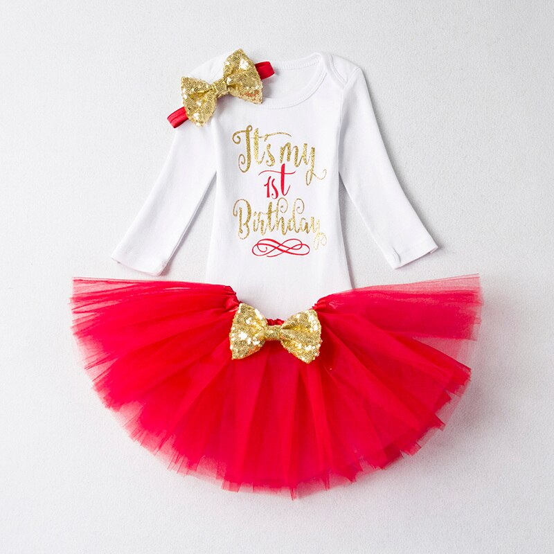 1st Geburtstag Kleid Santa Claus Drucken Kleidung Weihnachten Kleid für Mädchen Neugeborenen Herbst Kleid Langarm Baby Mädchen Kleidung: 3
