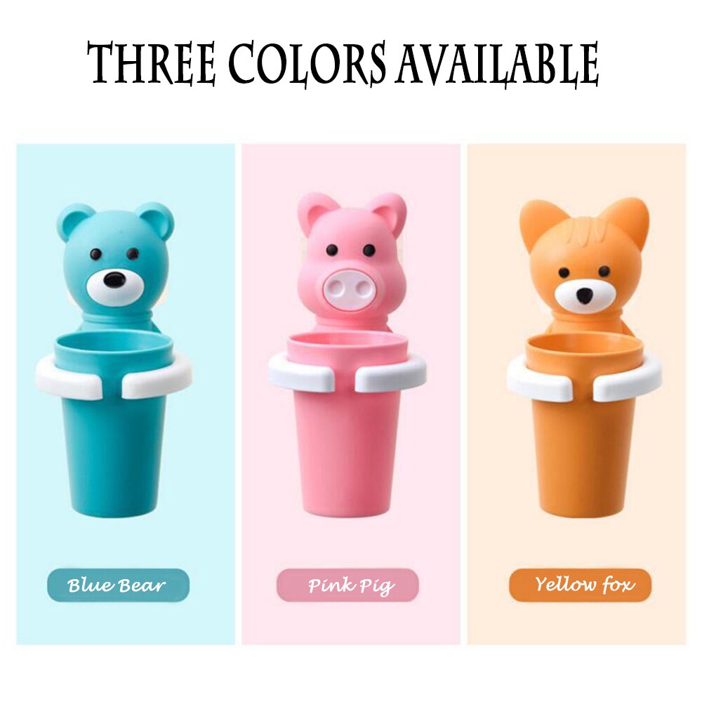 Taza de enjuague bucal de dibujos animados para niños, bonito vaso de agua, soporte para cepillo de dientes, taza para cepillo de dientes, juego de lavado anti-aceptacion
