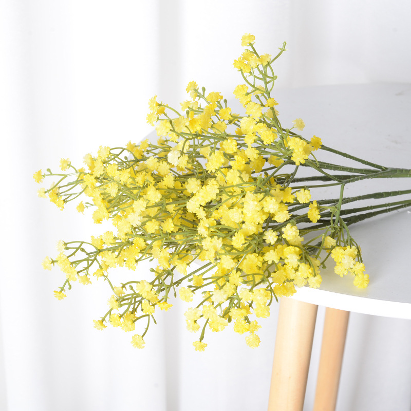 Ramo de flores de estrellas de cielo Artificial de 52cm, azul y blanca, decoración navideña para el hogar, accesorios de fotografía, planta, decoración de boda: Gris