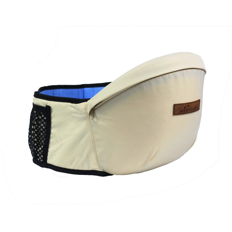 Baby Hip Seat Carrier Waist Stool Walkers Hold Waist Belt Backpack Carrier Kids Infant Comfort Hipseat Ergonomic Waist Seat: Beige