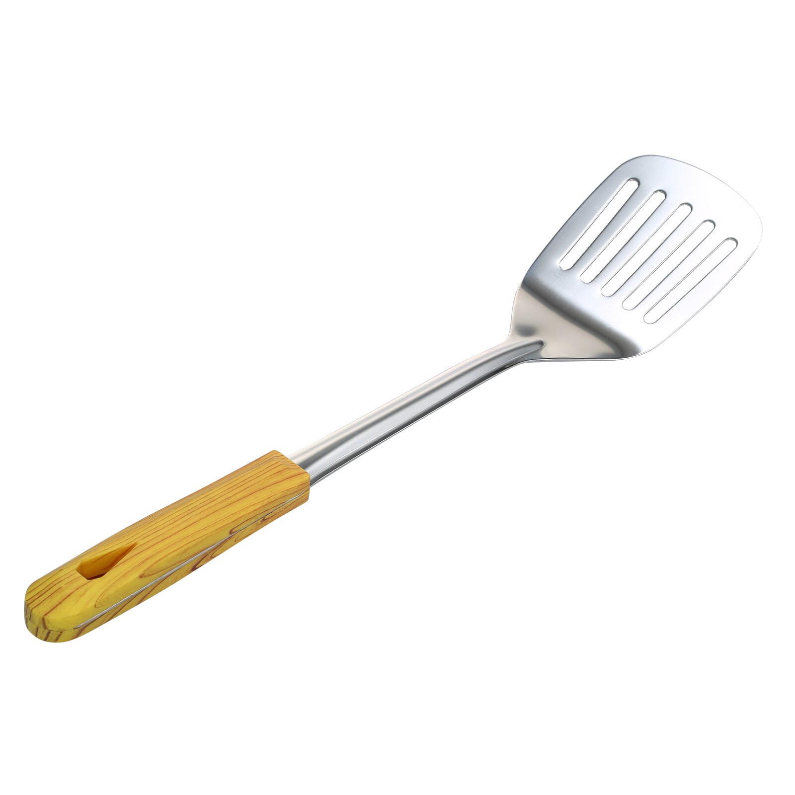 Stainless Steel Slotted Spatula Kitchen Cooking Spatula with Wooden Handle: A