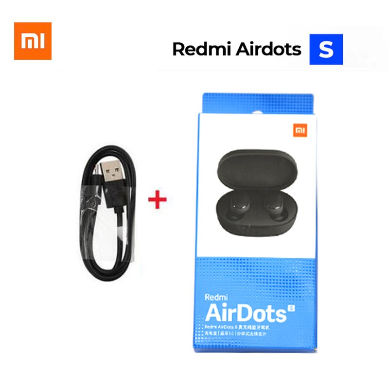 Chinese version Xiaomi Redmi AirDots 2 Wireless Bluetooth 5.0 redmi airdots2 Earbuds In-Ear stereo bass NOT redmi airdots s: Airdots S cable