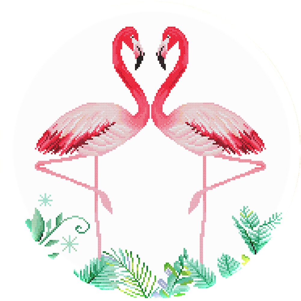 DIY Animal Cross Stitch Handmade Eco-cotton Thread 11CT Stamped Print Artwork Canvas Embroidery Kit Needlework Home Decor: D