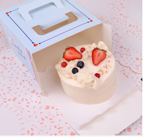 20 stk 16 x 16 x 10cm bakeri kake ostekake emballasje eske bursdagskake papir boks med håndtak