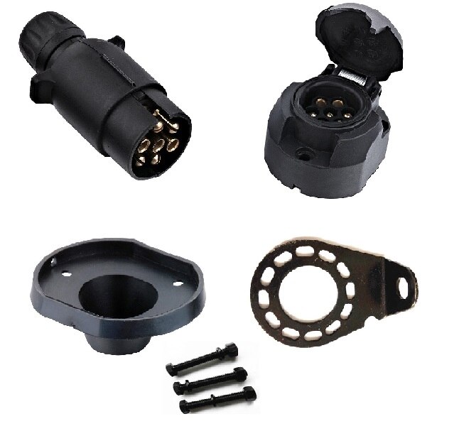 7 pin plastic male plugsocketfemale plugtrailer connectorsocket brackets caravan trailer parts boat trailer parts