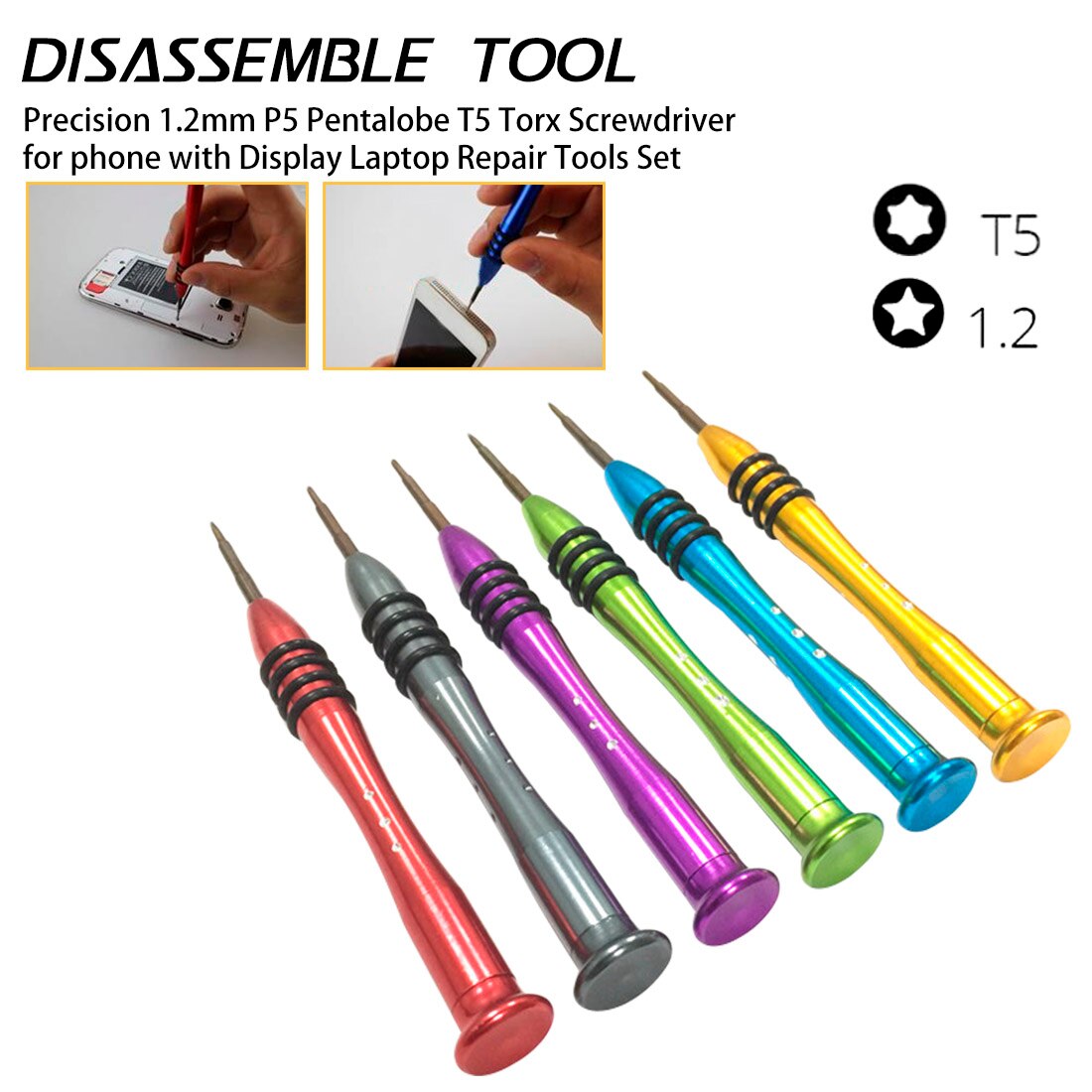 Destornillador Pentalobe P5 de precisión de fijación DIY de 1,2mm para Apple Macbook Air/Pro con pantalla Retina conjunto de herramientas para reparación de ordenadores portátiles