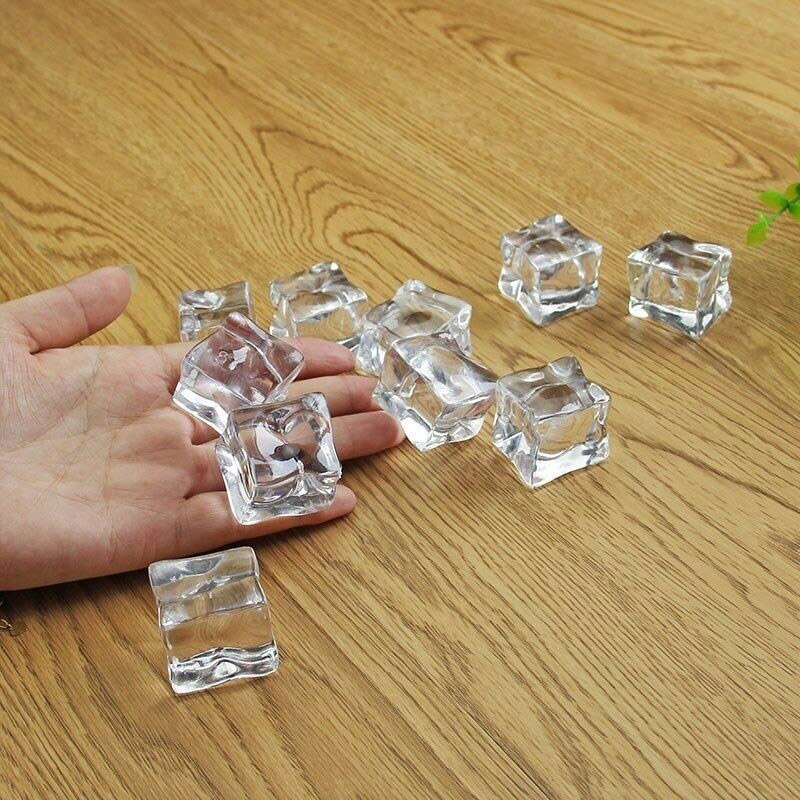 Ceramic Dish Simulation Lemon Slices & Ice Cubes for Photography Background Accessories Studio Photo Backdrops DIY Decoration: 10pcs Ice cube