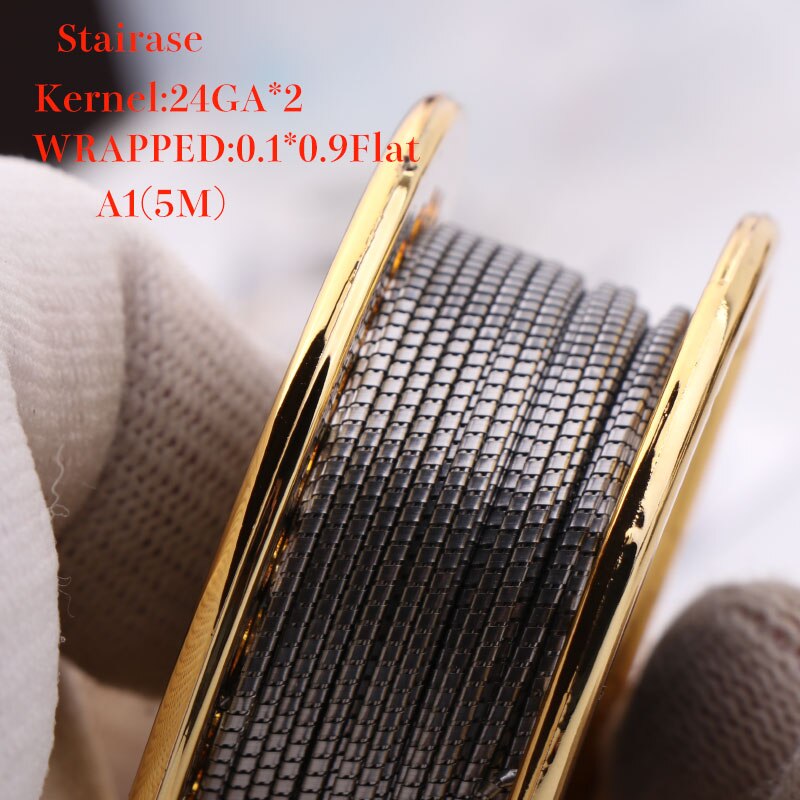 XFKM 5m/roll A1 Fused Clapton juggernaut for RDA RBA Rebuildable Atomizer Electronic Cigarette Heating Wires Vape DIY Coil Tools: stairase-a1