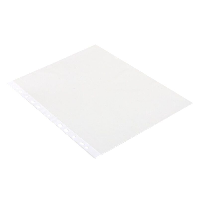 20pcs 11holes Plastic Punched File Folders for A4 Documents Sleeves Untral Thin Leaf Documents Sheet Protectors Filing Products