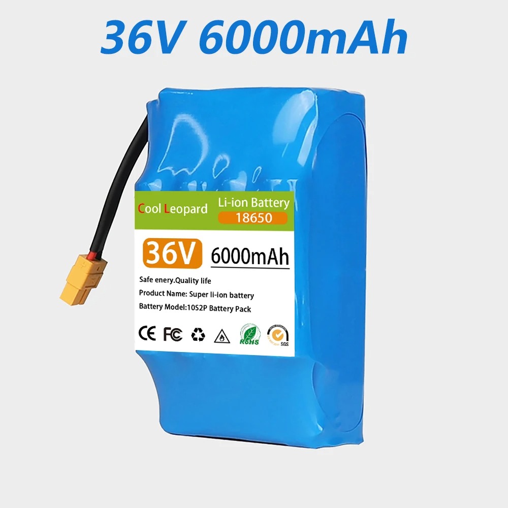 36V 6000mAh Battery Packs Lithium Ion Battery for Electric Self Balancing Scooter HoverBoard Unicycle 10S2P Battery: Beige