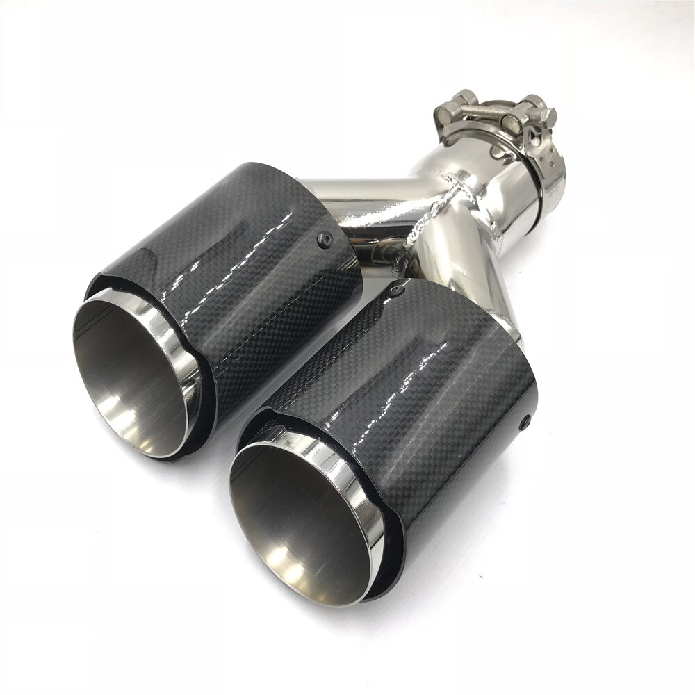 ÉCHAPPEMENT POINTE BORDURE Tuyau Queue Silencieux Chrome pour BMW 1