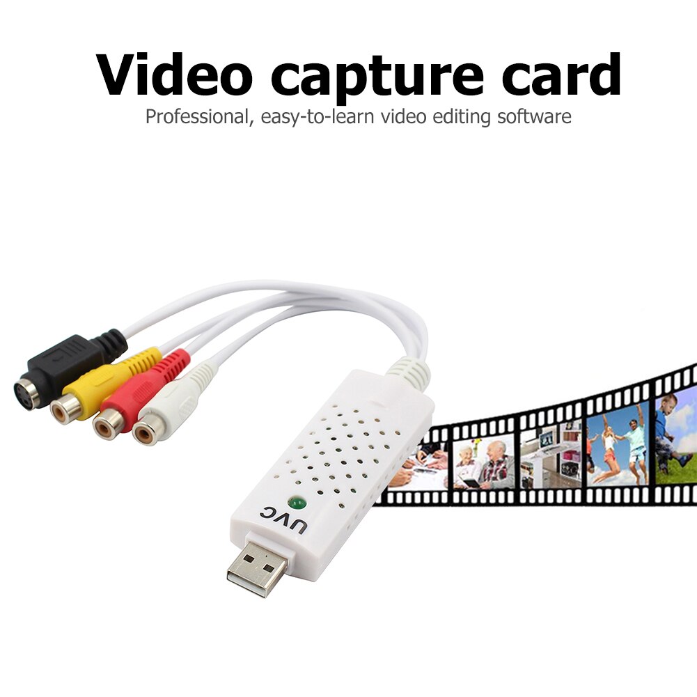 Audio Capture Card Device USB 2.0 Video VHS to DVD Household TV Video Watching Supply Adapter for Win XP 2000 Vista
