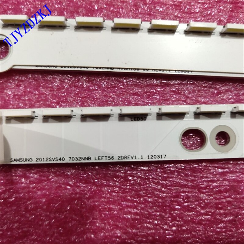 Original led baggrundslys strip til samsung 2012 svs 40 7032 nnb højre/venstre 56 2d ue40 es 5500k le400 bga -b1 t400 hvn 01.0