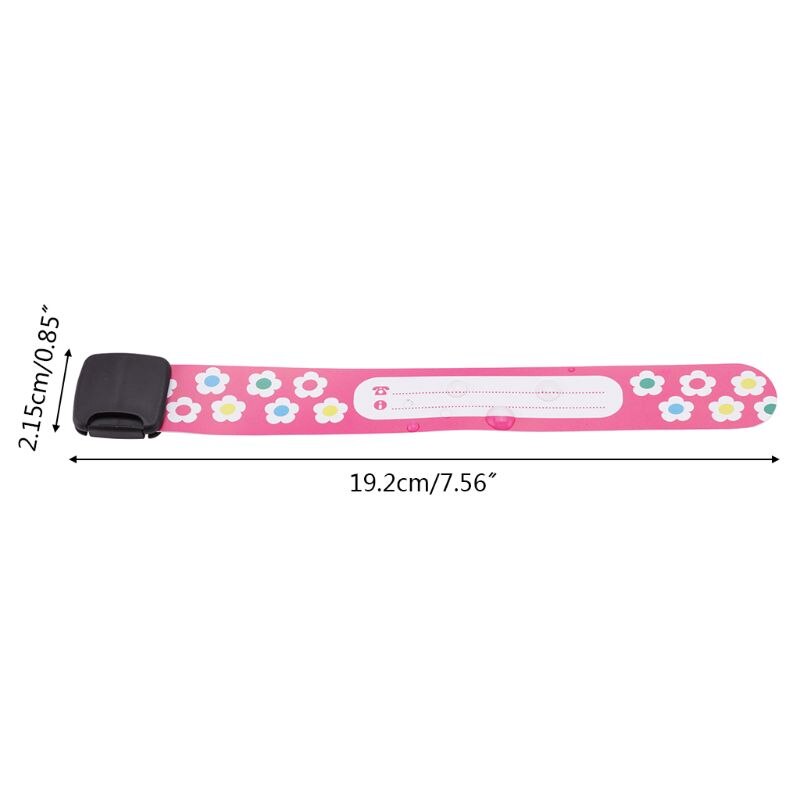 Pulsera con información anti-perdida para niños, 8 Uds., pulsera de identificación de seguridad para exteriores reutilizable, para eventos, festivales y fiestas