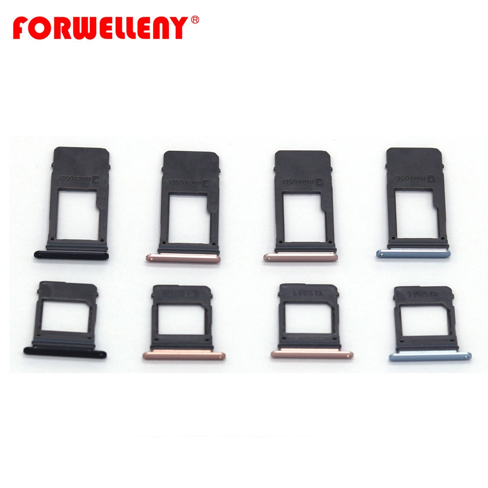 For Samsung Galaxy A7 A5 Single-Sim Micro Sim Card Holder Slot Tray Replacement Adapters SM-A720 A520 Black, Pink, blue