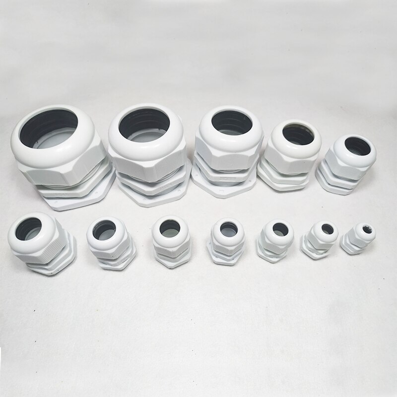 GUUZI 52 stuks PG7 Kabelwartel, IP68 Waterdichte Kunststof Verstelbare 3,5-6 mm Kabelwartels Gewrichten met Pakkingen (Wit GUUZI 52 stuks PG7 Kabelwartel, IP68 Waterdichte Kunststof Verstelbare 3,5-6 mm Kabelwartels Gewrichten met Pakkingen (Wit