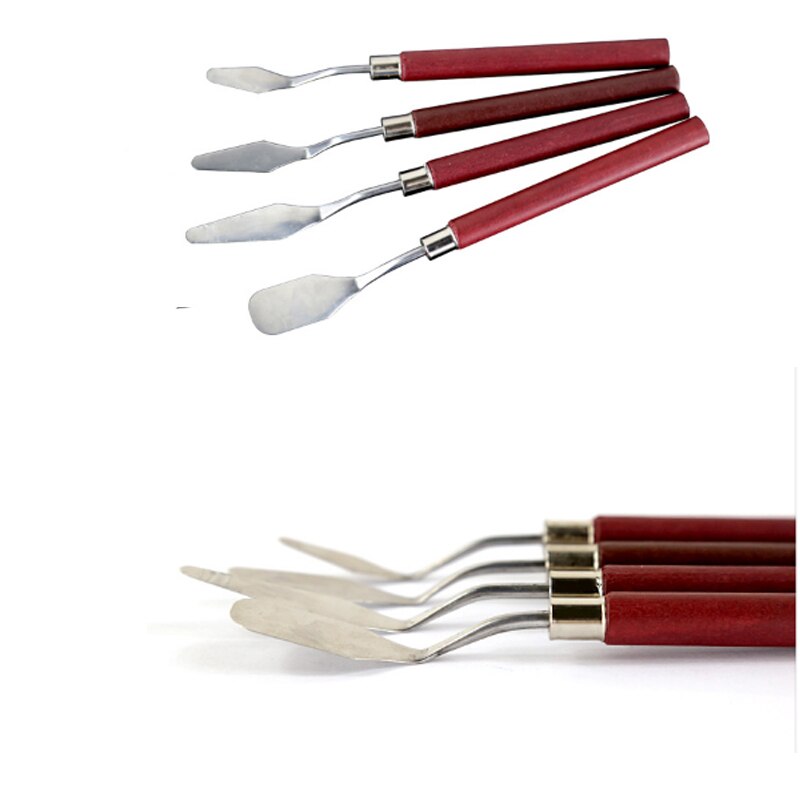 4 pièces/ensemble peinture à l'huile grattoirs artiste peinture accessoires calligraphie Palette spatule couteau fournitures de peinture