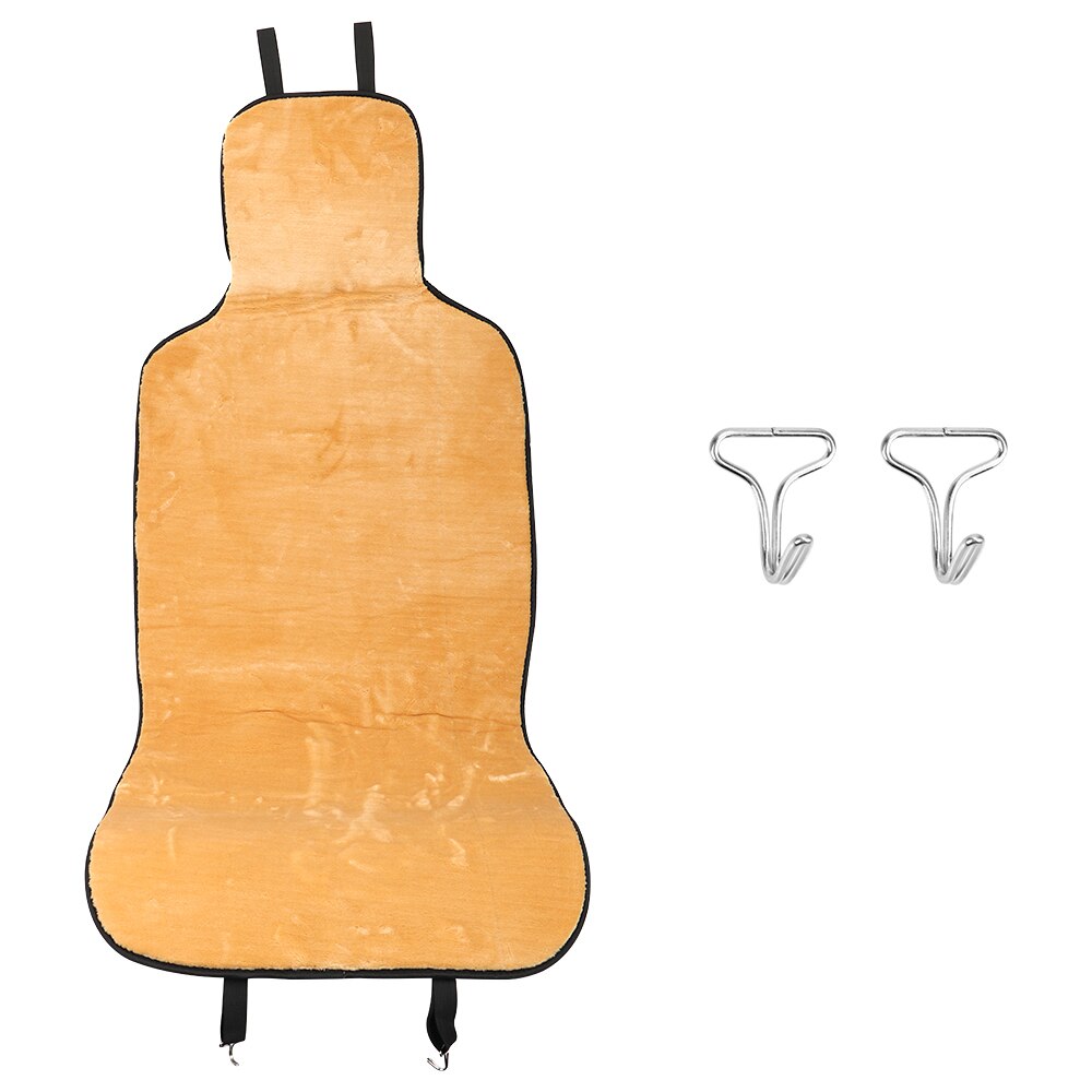 Zachte Pluche Auto Bekleding Auto Zitkussen Pad Antislip Warmer Winter Supply Automobiles Stoelhoezen Universele Auto -Styling: Camel