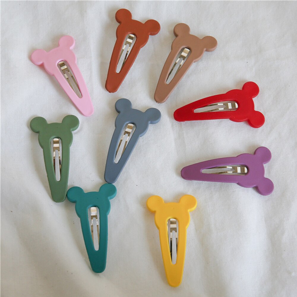 1Pc Matte Vernis Bb Clips Meisjes Haarspeld Konijnenoren Haar Clips Voor Meisjes Kinderen Haar Accessoires