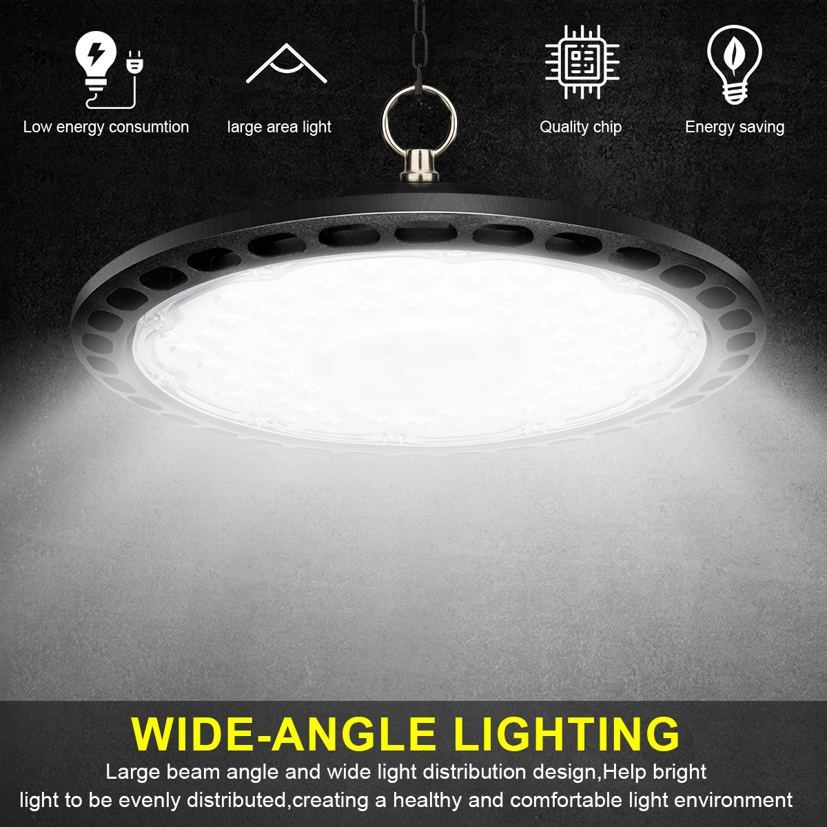 200w 6500k -led-hallenstrahler,  ac 220v ip65 wasserdichte leuchten für gewerbe, industrie, markt, lagerhalle, garage, werkstatt, garagenbeleuchtung