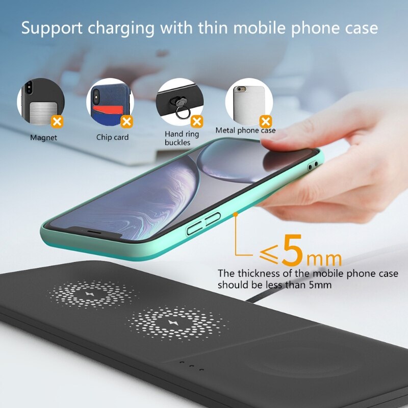 Kabelloses ladegerät 3 in 1 kabellose ladestation für samsung mobiltelefone, galaxy-axy smartwatch und ohrhörer