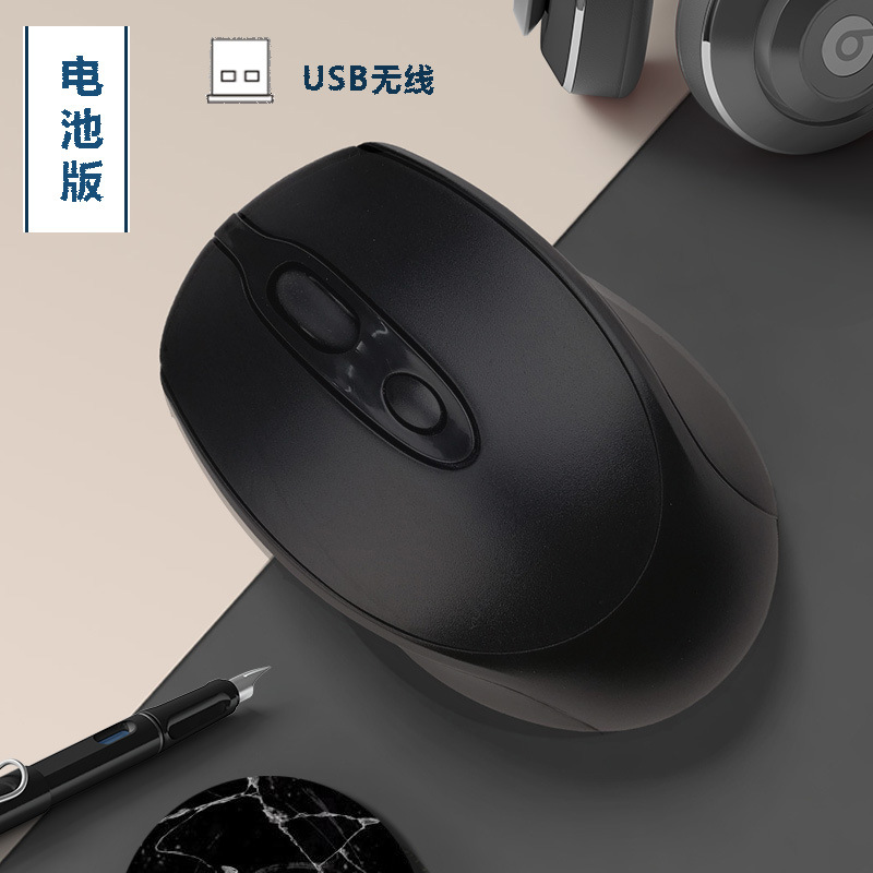 Wireless mouse bluetooth mute optical mouse computer accessories: WHITE